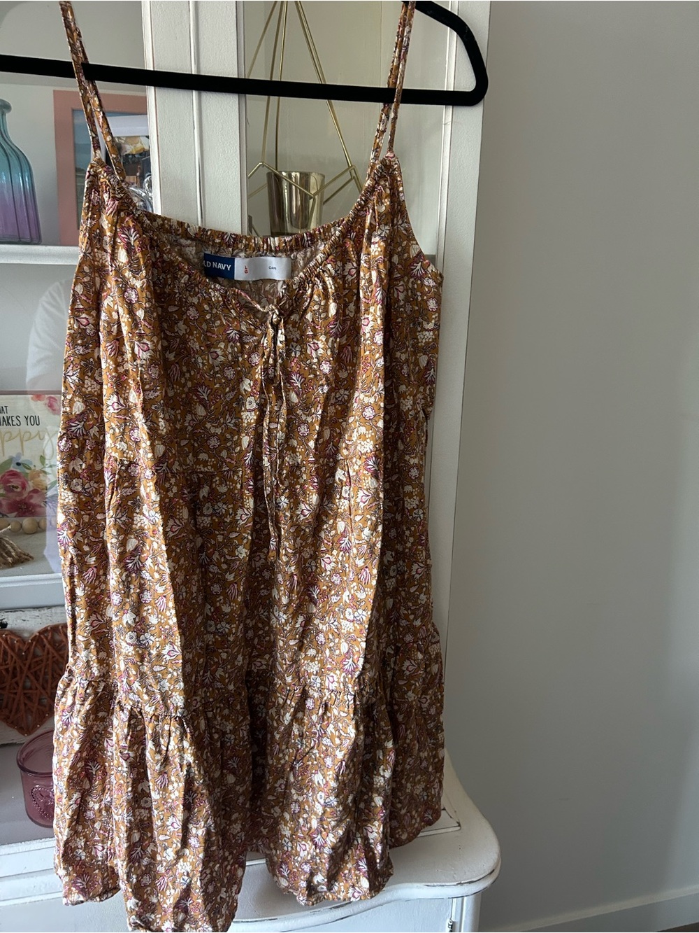Old Navy Brown Floral Mini Dress